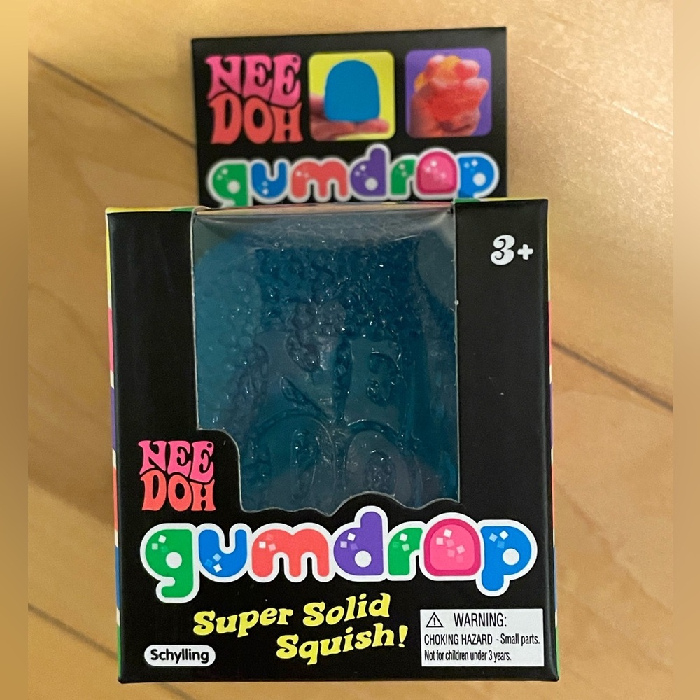 Needoh Gumdrop Super Solid Squish! Blue